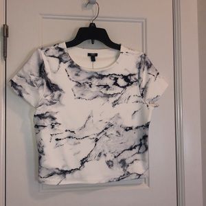 EXPRESS Body Con Double Lined Cropped Top